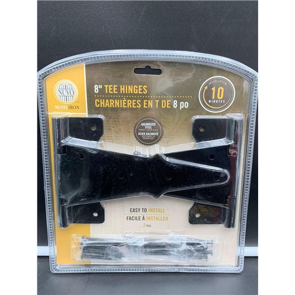 8in Tee Hinges, Galvanized Steel