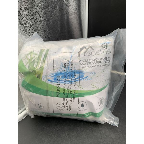 Sasttie Waterproof Bamboo Mattress Protector-Queen