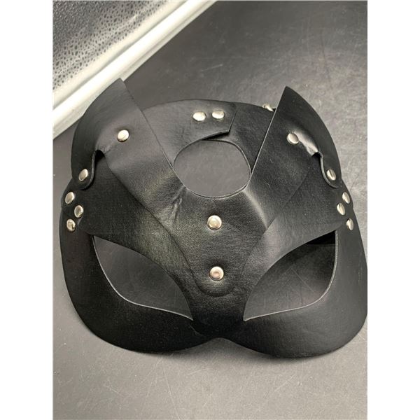 Leather Cat Mask-Black