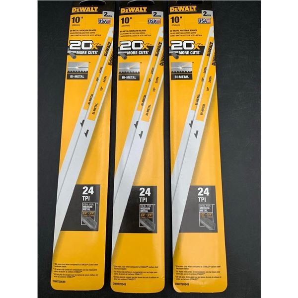 DeWalt 10in Bi-Metal Hacksaw Blades (3 x 2)