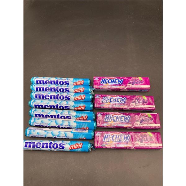 Mentos Mint (8ct)  Hi-Chew Grape (4 x 58g)