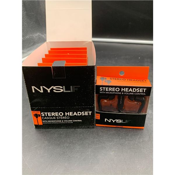 Nyslif Stereo Headset with Microphone & Volume Control