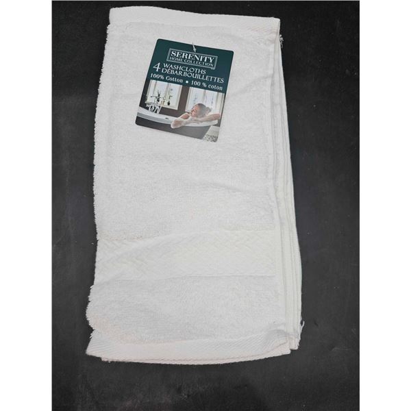 Serenity Home Collection 4pk Washcloths
