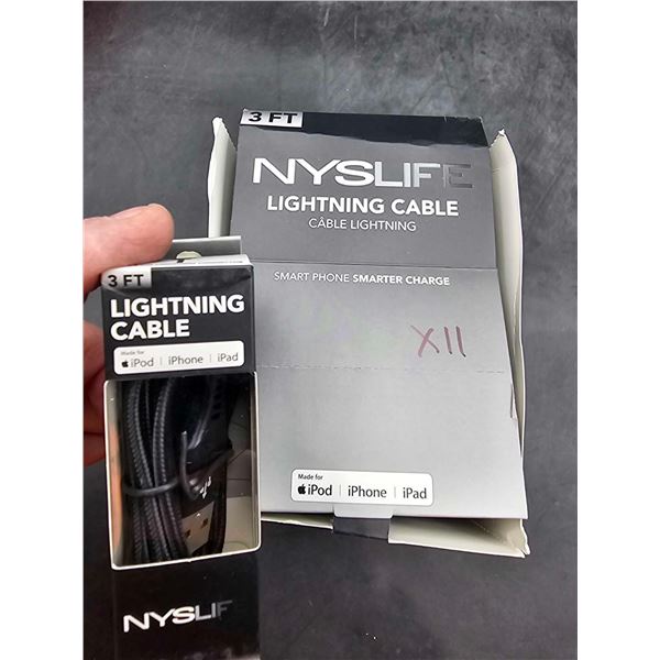 Nyslife Lightning Cable 3ft (22ct) for Apple Products