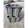 Image 3 : Heavy Duty Gray Stacking Bin - 21"T x 17"W x 12"D One Per Lot
