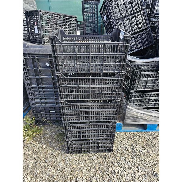 Lot of 5 Stacking Plastic Bins for Storage 20"L x 9"T x 12"W