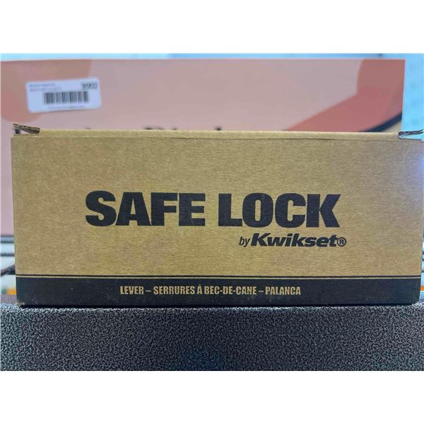 Safe Lock by Kwikset Winston satin chrome passage door levers