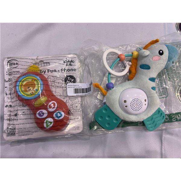 Lot of baby telephone toy and horse toy