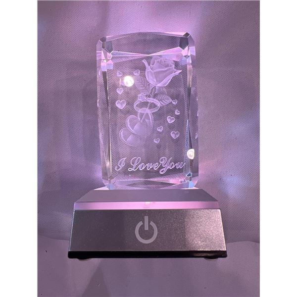 Ring and Rose Glowing Desk Ornament