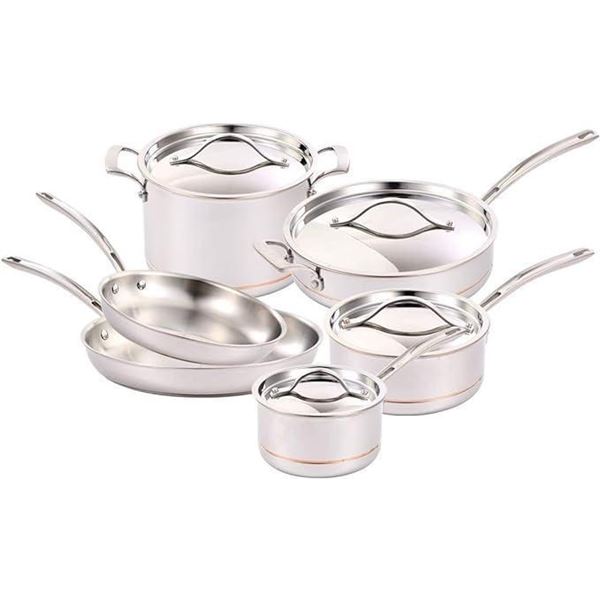 Kirkland Signature 10pc Stainless Steel Pots and Pans Set