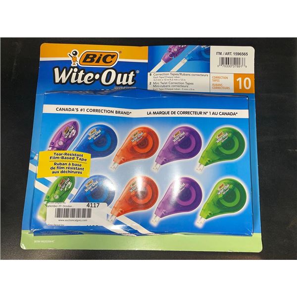 BIC Wite-Out 10 Correction Tapes
