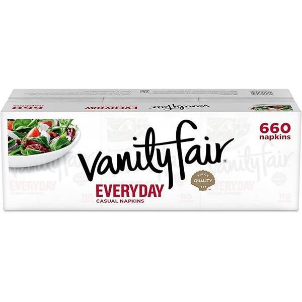 Vanity Fair White Napkins 6 Pack/110 Sheets, 13 oz.