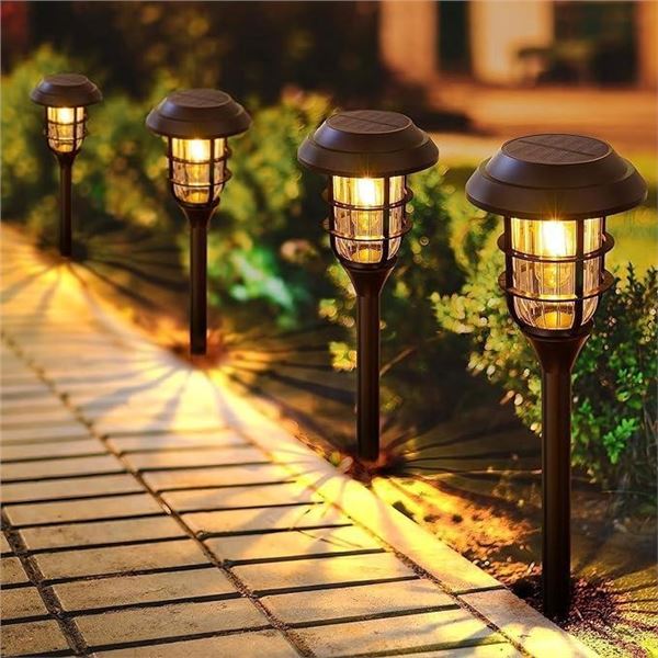 8 Pack Solar Lights Outdoor, LETMY Brighter Solar Lights Outdoor Waterproof, Auto On/Off Outdoor Sol