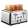 Image 1 : Ikich 4-Slice Stainless Steel Toaster
