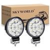 Image 1 : SKYWORLD 2pcs Round Light Bar Pods, 3.2 inch 42W Spot Beam Mini Offroad Driving Fog Lights Work Lamp