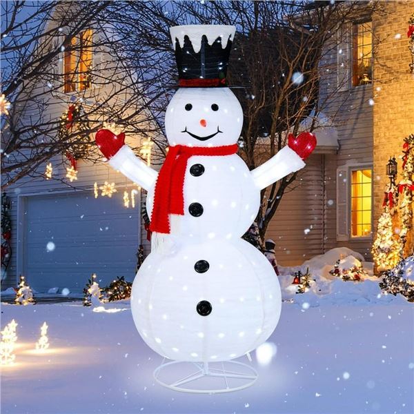6 Feet Red Gloves Snowman Inflatable (Stock Photo May Not Match Product Exactly)