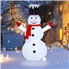 Image 1 : 6 Feet Red Gloves Snowman Inflatable (Stock Photo May Not Match Product Exactly)