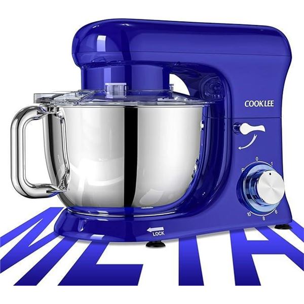 COOKLEE Stand Mixer, All-Metal Series 6.5 Qt. Kitchen Electric Mixer with Dishwasher-Safe Dough Hook