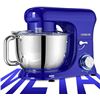 Image 1 : COOKLEE Stand Mixer, All-Metal Series 6.5 Qt. Kitchen Electric Mixer with Dishwasher-Safe Dough Hook