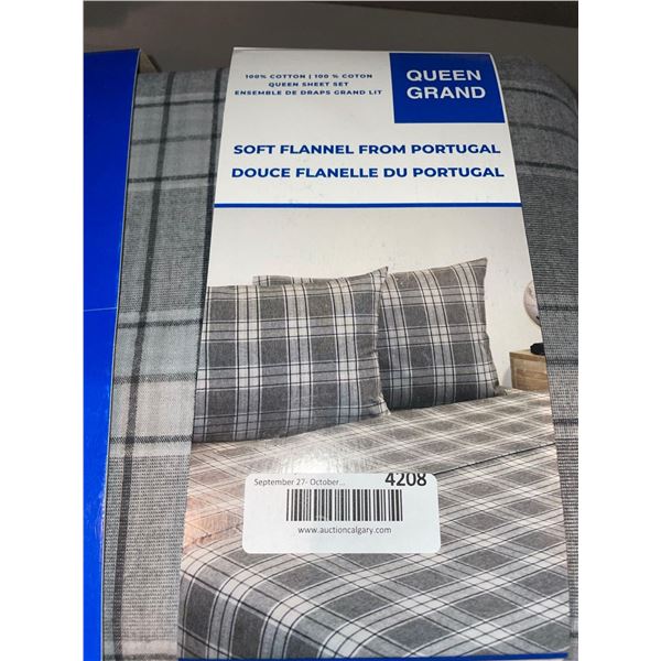 100% Cotton Queen Sheet Set Soft Flannel