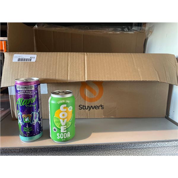 Mixed Lot of Alani NU 355ml Cans and Cove Soda Assorted 355ml 25 Total