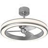 Image 1 : Edwin 25 in. Integrated LED Indoor Brushed Nickel Ceiling Fan with Light with Remote