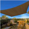 Image 1 : Brown Sun Shade Sail UV Block 185 GSM AT1216 Commercial Rectangle Outdoor Covering for Backyard, Per