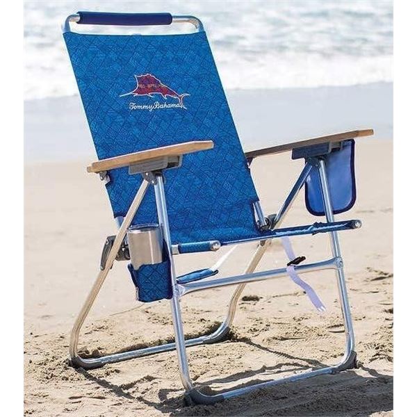 Tommy Bahama Hi-Boy Beach Chair, Aluminum(Dark Blue)