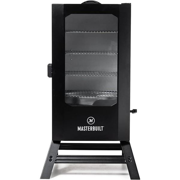 Masterbuilt MB20070122 40 inch Digital Electric Smoker With Window & Legs, Black