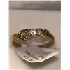 Image 1 : 10K Yellow Gold 1.47G Natural Diamond 0.15Ct Ring (~Size 5.75)(Ring is resizable for $40), Made in C