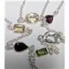Image 3 : Silver 7.56G Genuine Multi Gemstone 18" Necklace, Appraised Retail $680