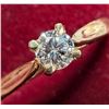 Image 1 : 10K Yellow Gold 1.26G Natural Diamond 0.18Ct Ring (~Size 6.5)(Ring is resizable for $40), Made in Ca