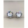Image 3 : Set of 1.5 Carat TW Brilliant Round Cut Solitaires Set in .925 Silver Stud Earrings Set