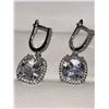 Image 2 : Set of Cushion Solitaire Stones 1.50 Carat Pendant Style Earrings