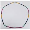Image 1 : Silver Ruby Emerald And Sapphire 37Ct 16" Necklace (~length 0 inches), Appraised Retail $750
