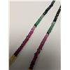 Image 2 : Silver Ruby Emerald And Sapphire 37Ct 16" Necklace (~length 0 inches), Appraised Retail $750