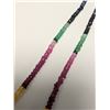 Image 3 : Silver Ruby Emerald And Sapphire 37Ct 16" Necklace (~length 0 inches), Appraised Retail $750