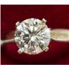 Image 1 : 14K White Gold 2.4G Lab Diamond 1.3Ct Ring (~Size 6)(Ring is resizable for $40), Made in Canada, App