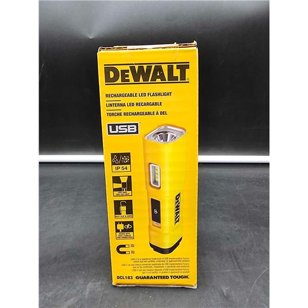 DEWALT DCL183 Rechargeable LED Flashlight USB-C