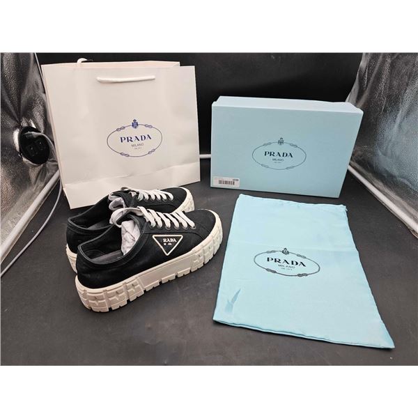 Prada Double Wheel Nylon Gabardine Sneakers - Aprox Size Ladies 7