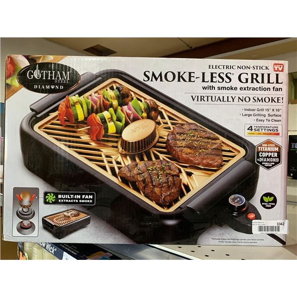 Gotham Electronic Non Stick Smoke-Less Grill with Smoke Extraction Fan