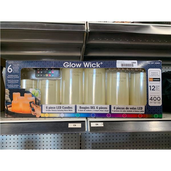 Glow Wick 6 Piece LED Candle Set Multifunctional Remote Control