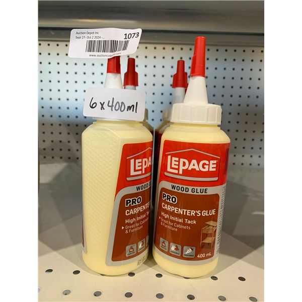LePage Wood Glue Pro Carpenters Glue High Initial Tack 6 x 400ml
