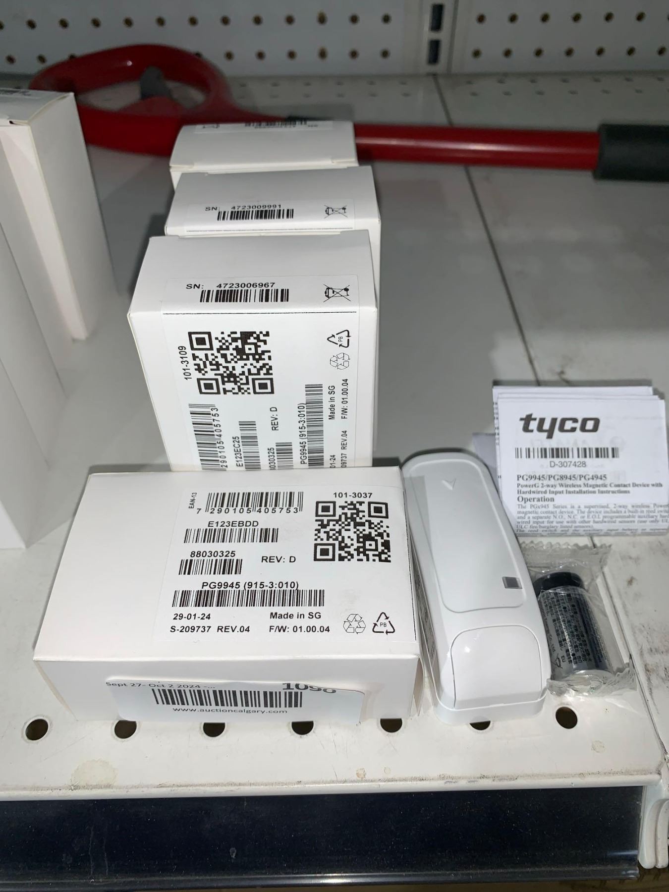 Pg9945 Terminals Tyco PowerG 2-Way Wireless Magnetic Contact Device With Hardwired Input ...