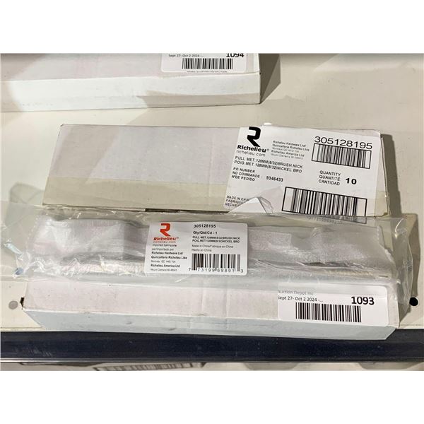 Richelieu Pull Metal Brushed Nickle 128mm (8/32) Lot of 10