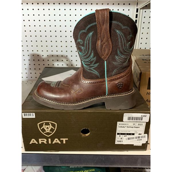 Ariat Fatbaby Heritage Dapper Ladies Cowboy Boot Size 9 Royal Chocolate / Fudge