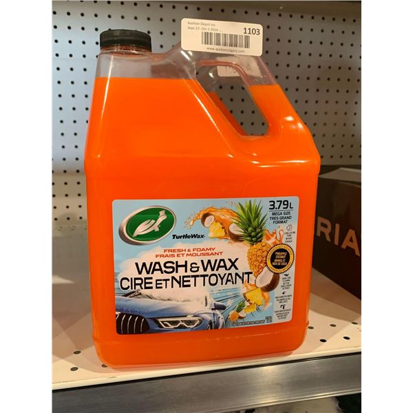 TurtleWax Wash & Wax Fresh & Foamy 3.79L Pineapple Coconut Scent