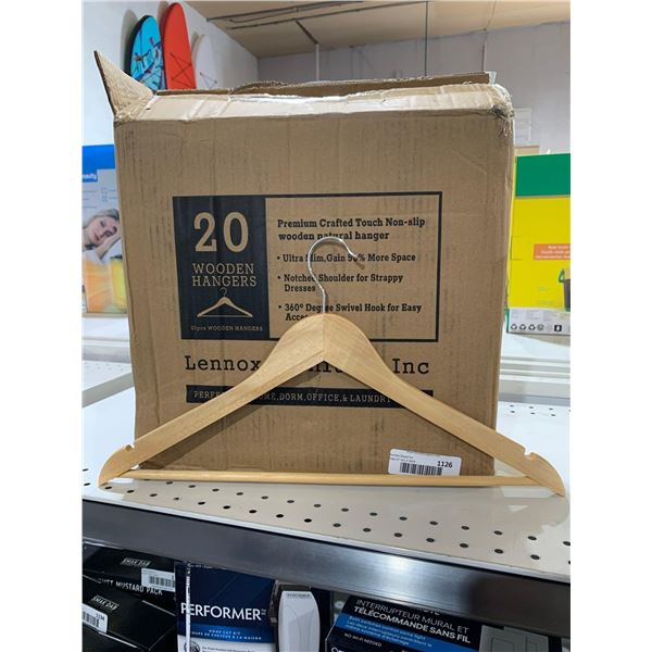 Lennox Premium Wooden Hangers 20pcs