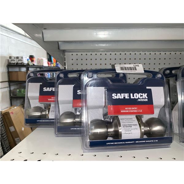 Weiser Safe Lock Keyed Entry Lot of 3