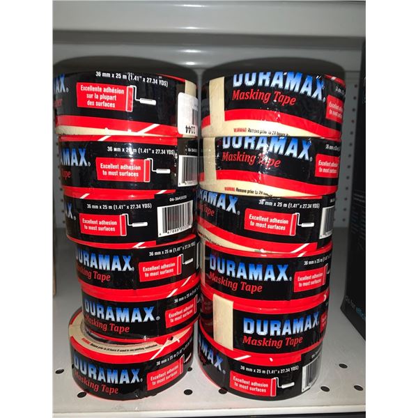 Duramax Masking Tape 36mm x 25m Lot of 12